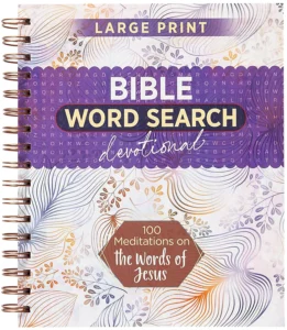 100 Meditations on the Words of Jesus: Bible Word Search Devotional, a faith-based devotional that combines Scripture-centered meditations, the teachings of Jesus, and Bible word search activities to strengthen faith and deepen biblical understanding.