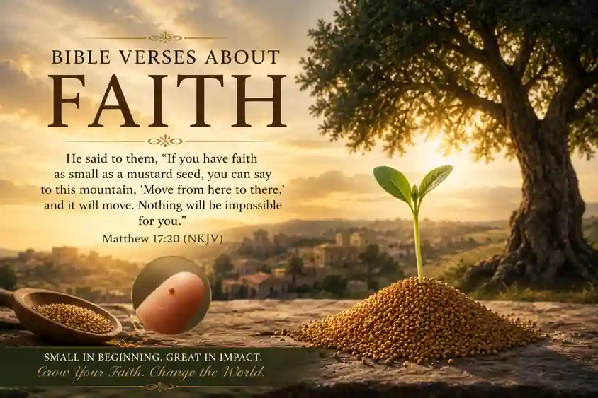 A mustard seed symbolizes faith’s extraordinary growth through God’s power.