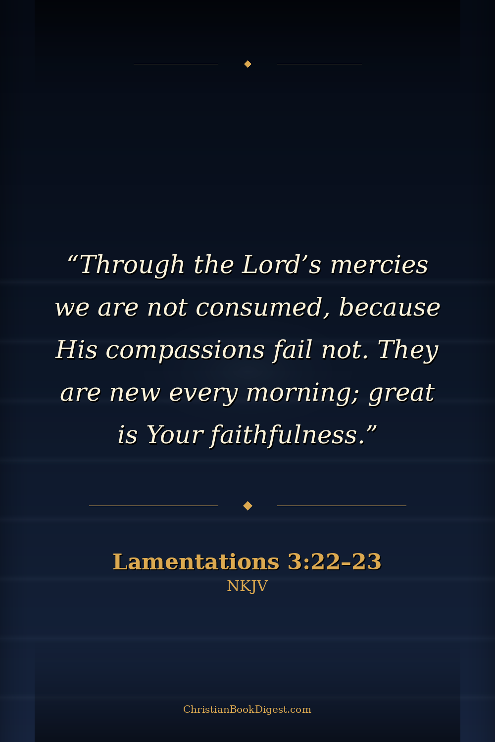 Lamentations 3:22-23 — Bible Verse Image